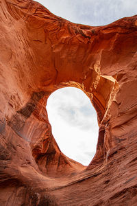 View of rock formation against sky