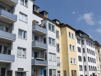 Low angle view of buildings against sky