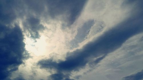 Low angle view of cloudy sky