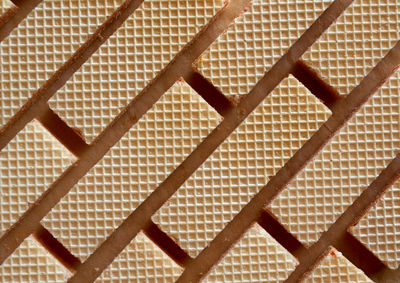 Full frame shot of wafer in a row