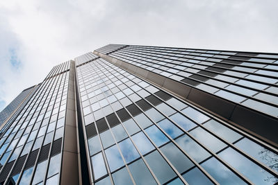 Low angle view of modern building against sky