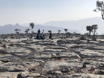 People on rocks