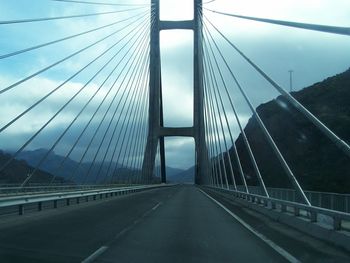 View of suspension bridge