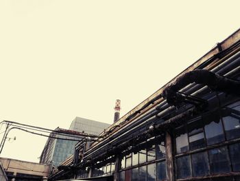 Low angle view of building against clear sky