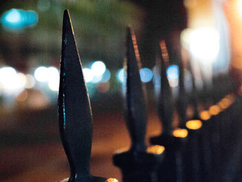 Close-up of illuminated christmas lights