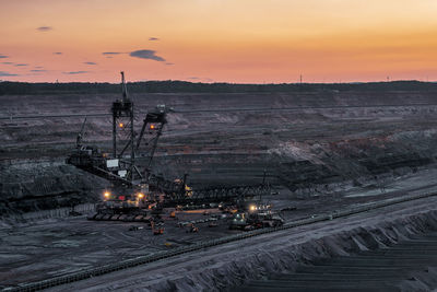 Bucket wheel excavator 258 in the hambach opencast mine, germany.