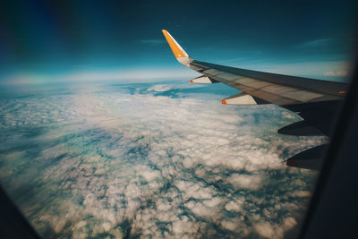 Airplane flying in sky