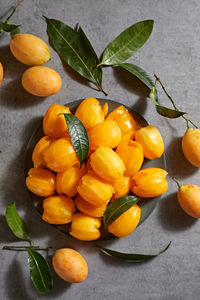 Close-up of fruits on table