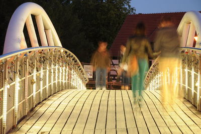 Walkway at night