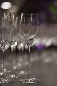 Close-up of wine glass on table