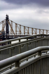 Suspension bridge against sky