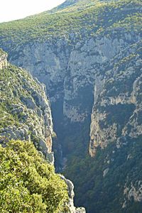 Scenic view of rocky mountains