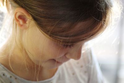 Close-up portrait of woman