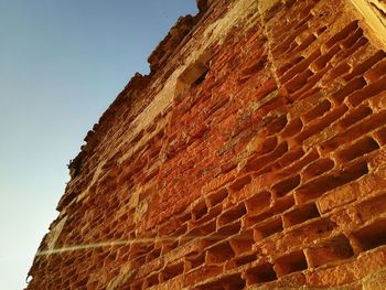 Low angle view of building against clear sky