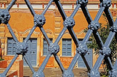 Close-up of metallic gate