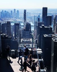 High angle view of cityscape