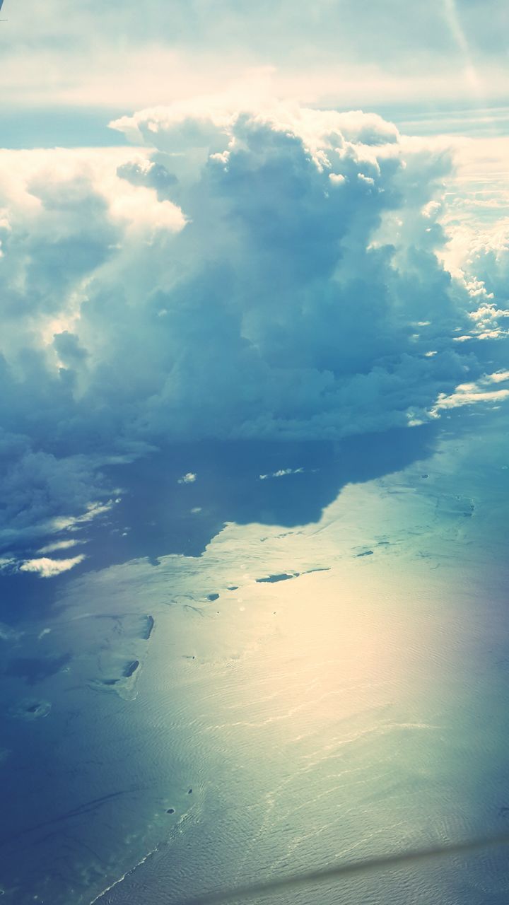 sea, water, sky, scenics, tranquil scene, beauty in nature, tranquility, cloud - sky, nature, horizon over water, cloud, idyllic, cloudy, blue, aerial view, seascape, day, beach, coastline, outdoors