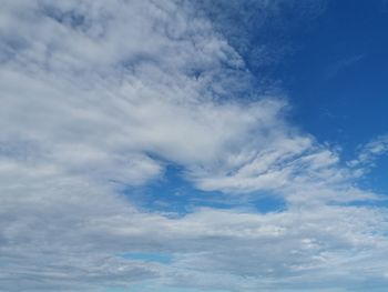 Low angle view of clouds in sky