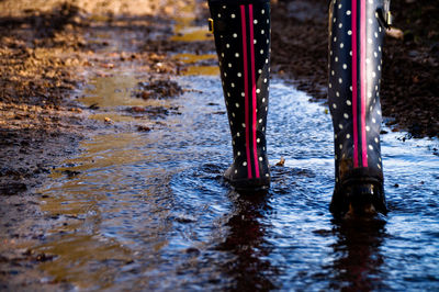 Close-up low section of water