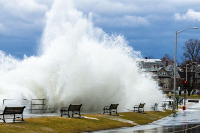 Coastal storm at boston north shore