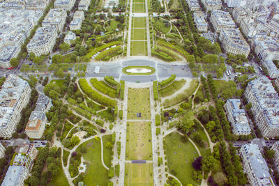 High angle view of building