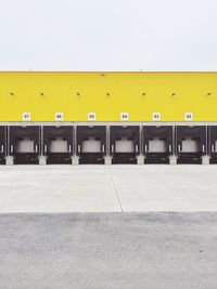 View of yellow building