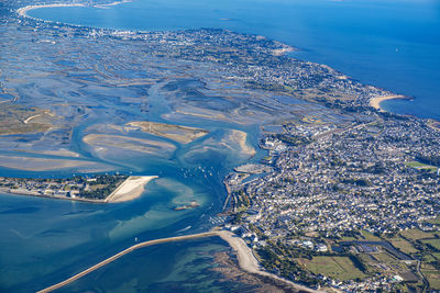 Aerial view of bay