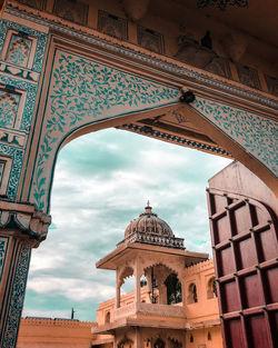 Low angle view of historical building against sky