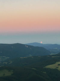 Scenic view of landscape against sky during sunset