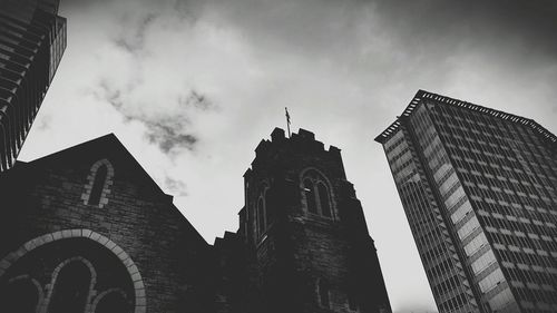 Low angle view of church against sky