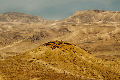 Scenic view of desert against sky