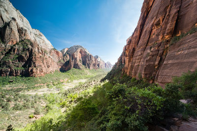 Scenic view of rocky mountains against sky