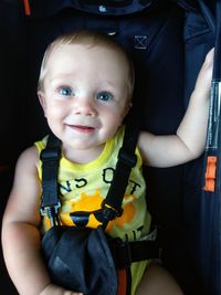 Portrait of cute boy smiling