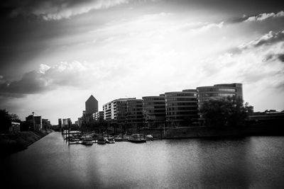 Buildings against sky in city