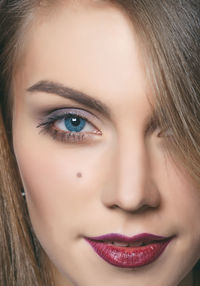 Close-up portrait of beautiful woman