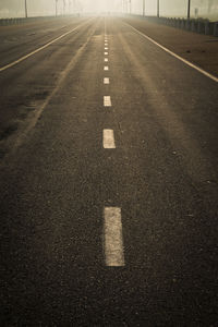 Background of light on surface road in morning time in high angle view