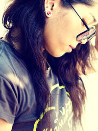 Close-up of young woman