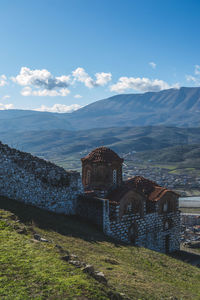 Scenic view of temple against sky