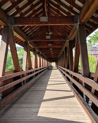 Interior of footbridge