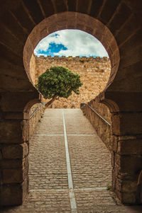 View of empty tunnel