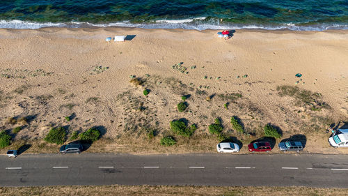A view from above of drivers beach near the town of sozopol
