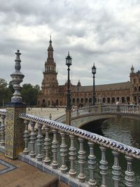 View of historic building against cloudy sky