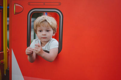 Portrait of cute boy