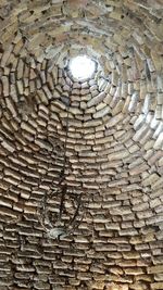 Low angle view of stone wall in old building