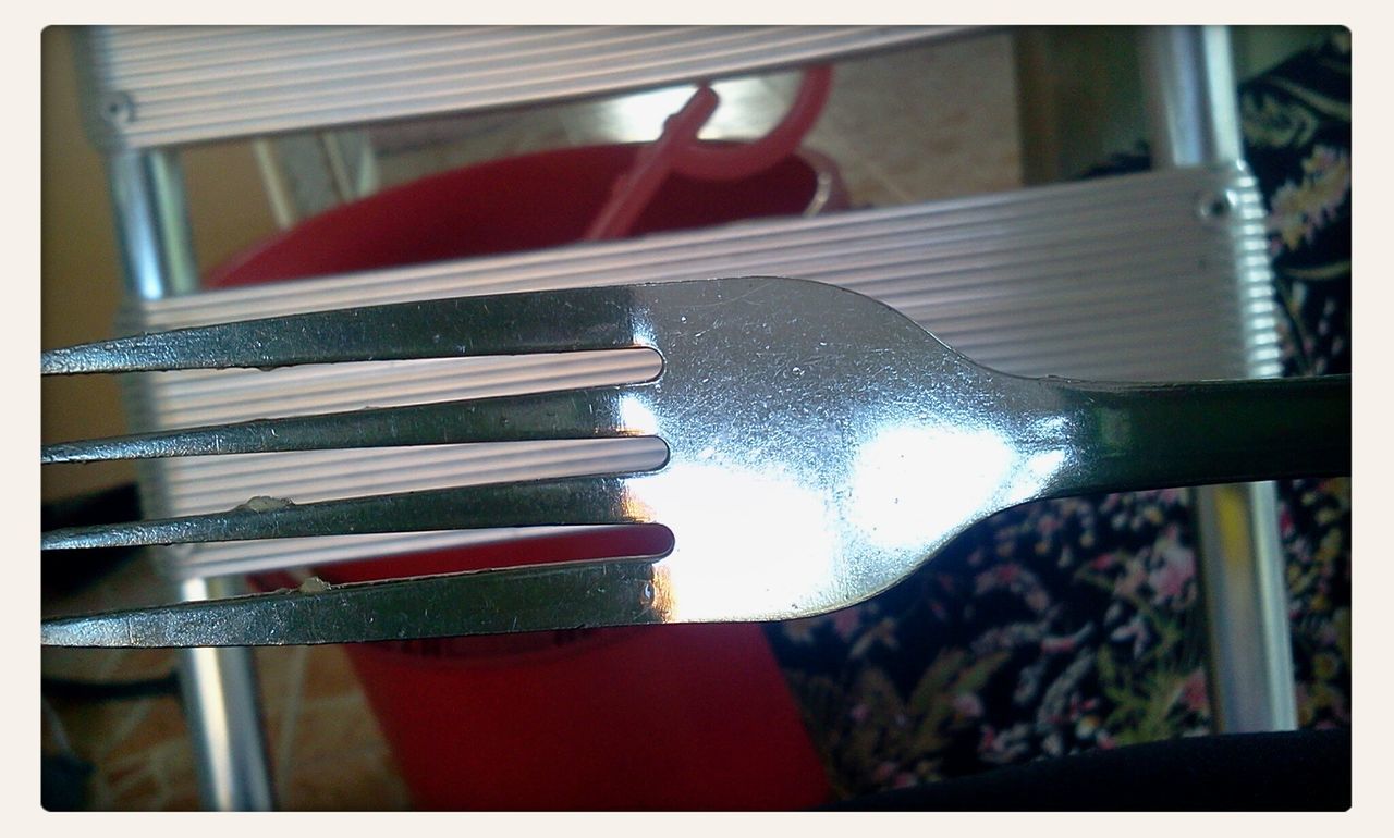 Eating yummy food with this fork