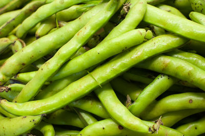 Full frame shot of green vegetables at market