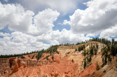 Panoramic view of landscape against cloudy sky