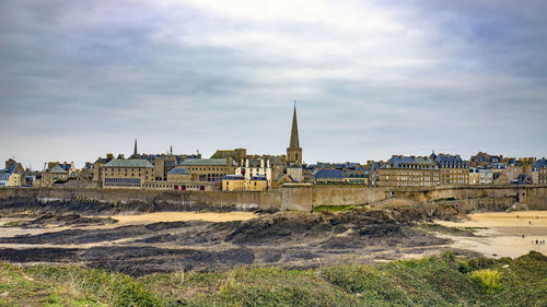 Buildings in city saint malo