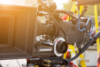 Close-up of camera