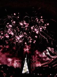 View of illuminated lights at night